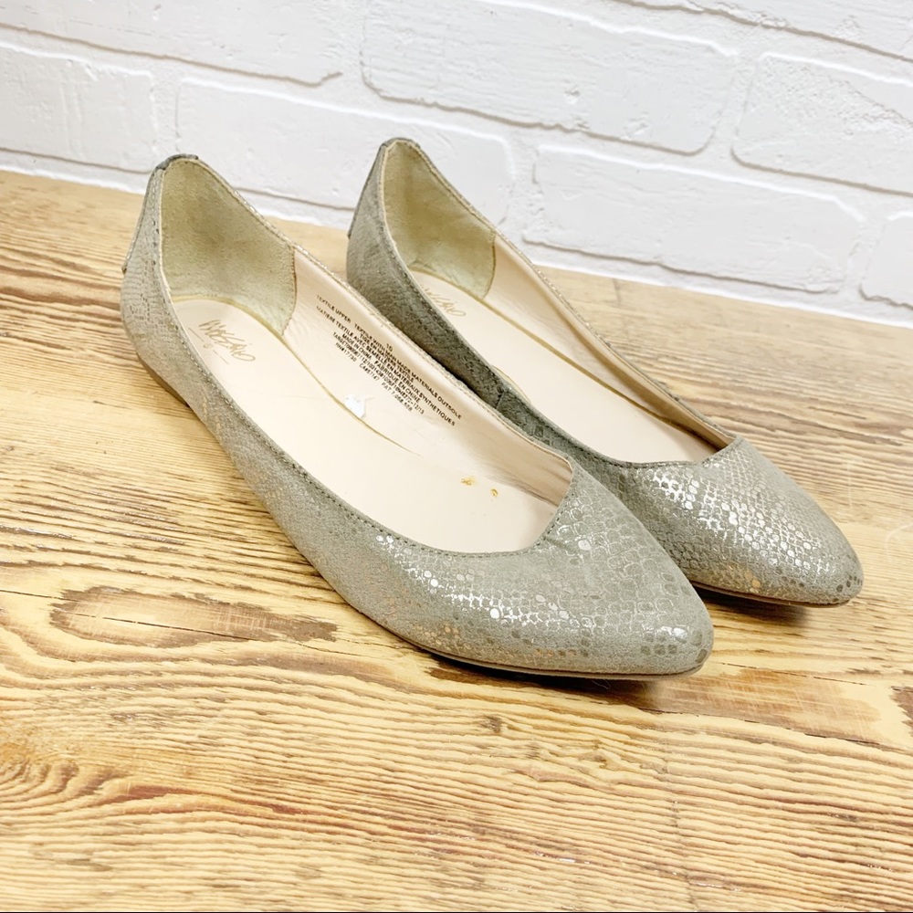 Mossimo Gold Snake Print Flats